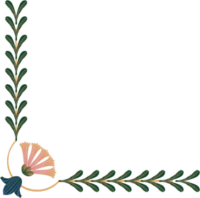 Hand Drawn Flower Corner Border